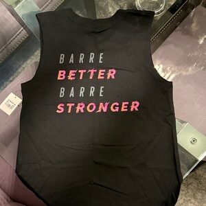 Black Sleeveless Barre Tank Top